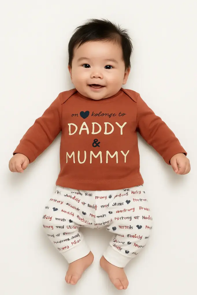 “Daddy & Mummy Love Baby Outfit Set”