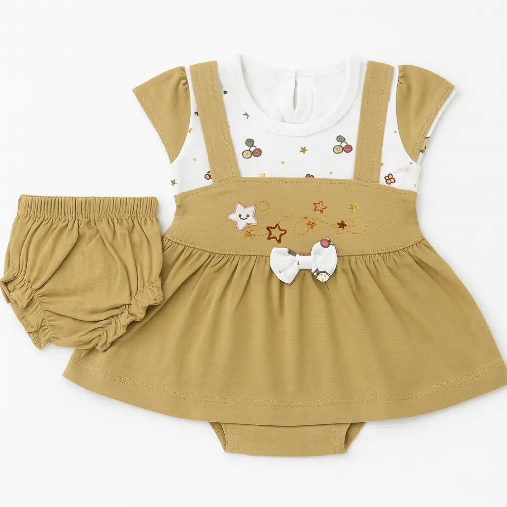 Newborn Baby Girl Frock Set with Inner