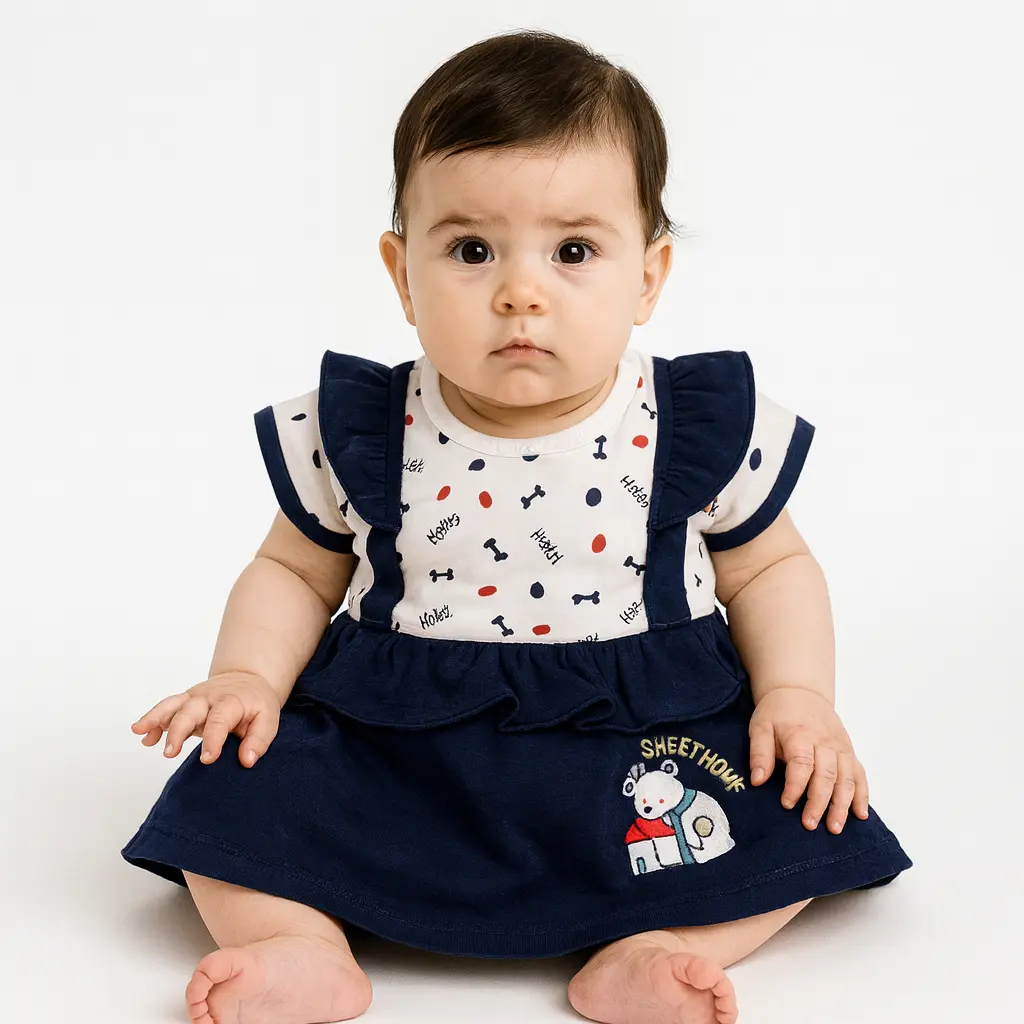 Newborn Baby Girl Frock Set with Inner