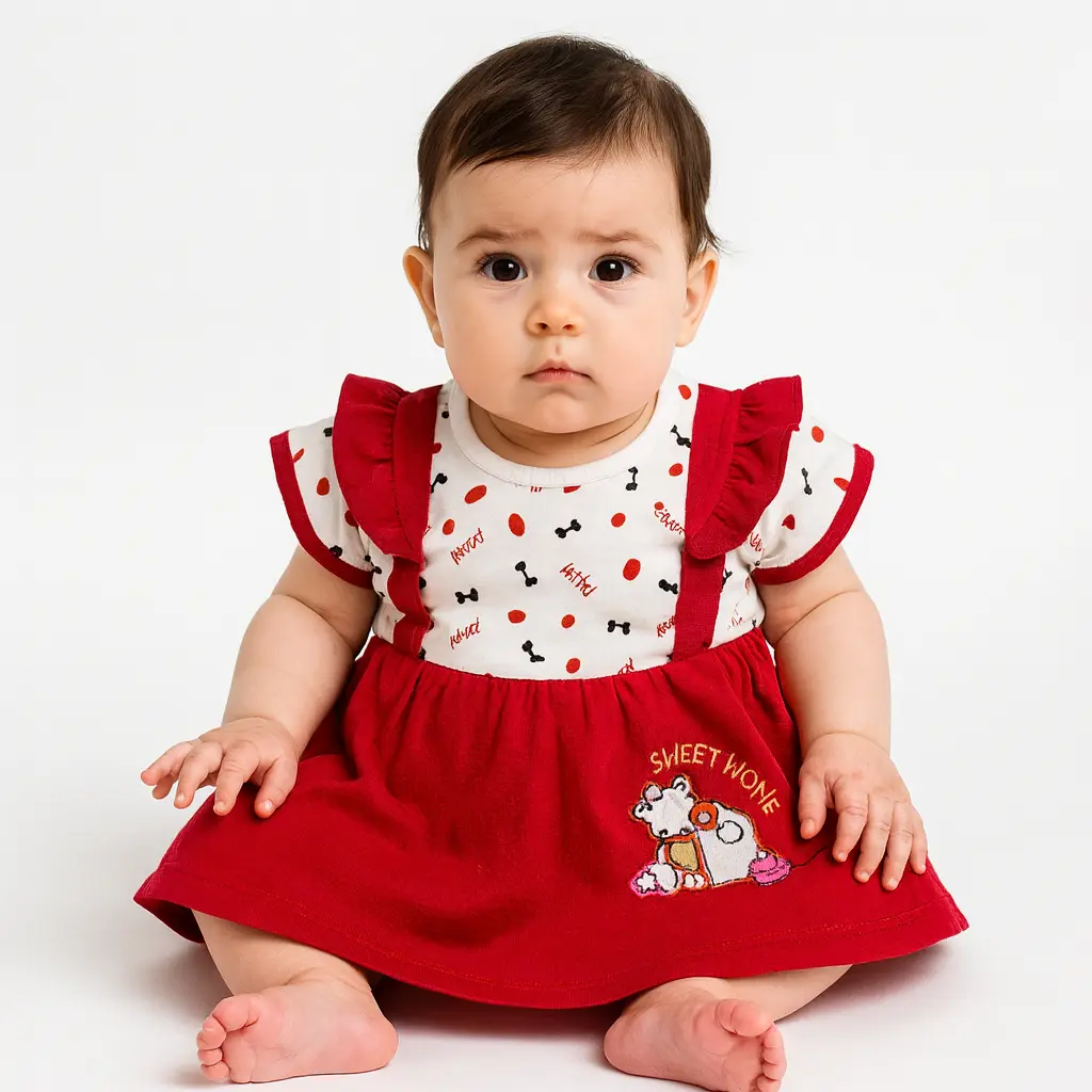 Newborn Baby Girl Frock Set with Inner