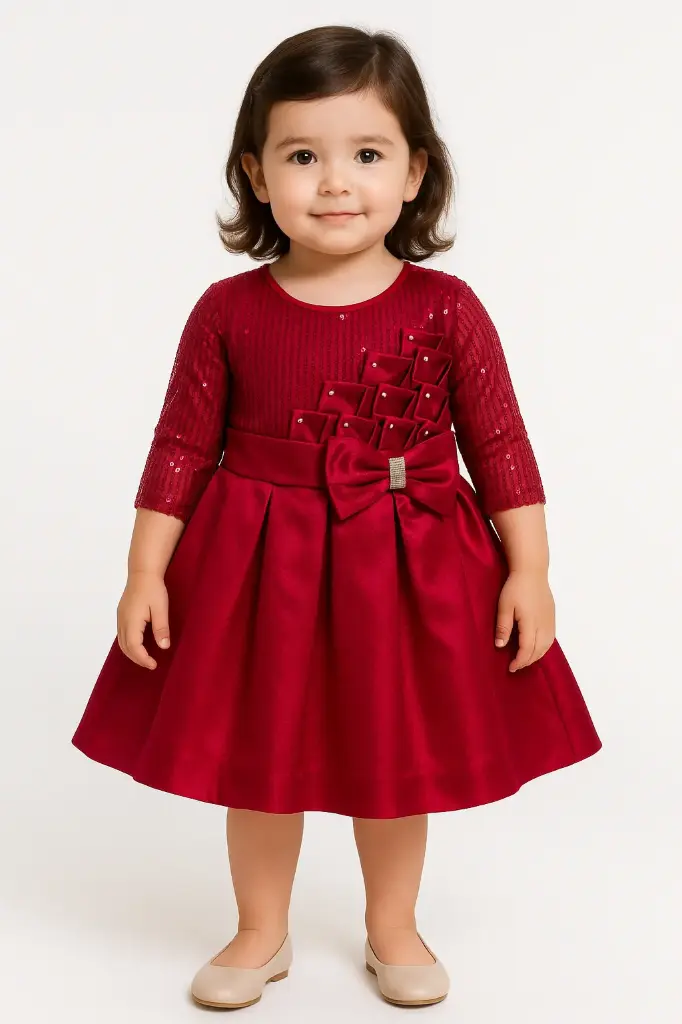 Frock party wear lighting sleeves