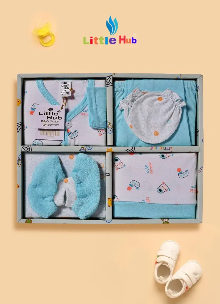 Newborn gift set 6 pcs (Colors available) (Green)